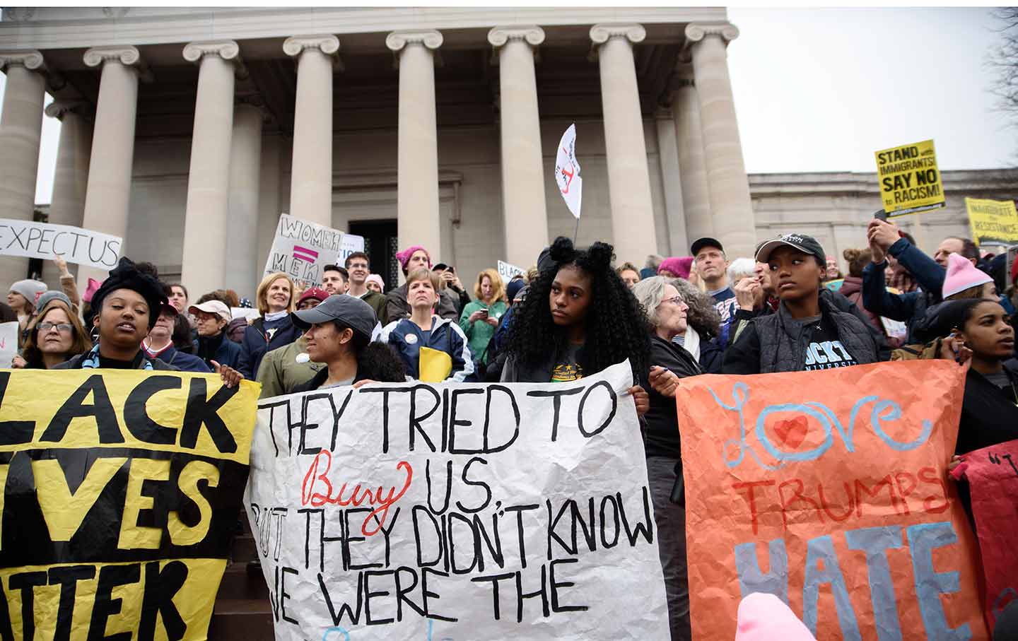 Protesters at Women's March