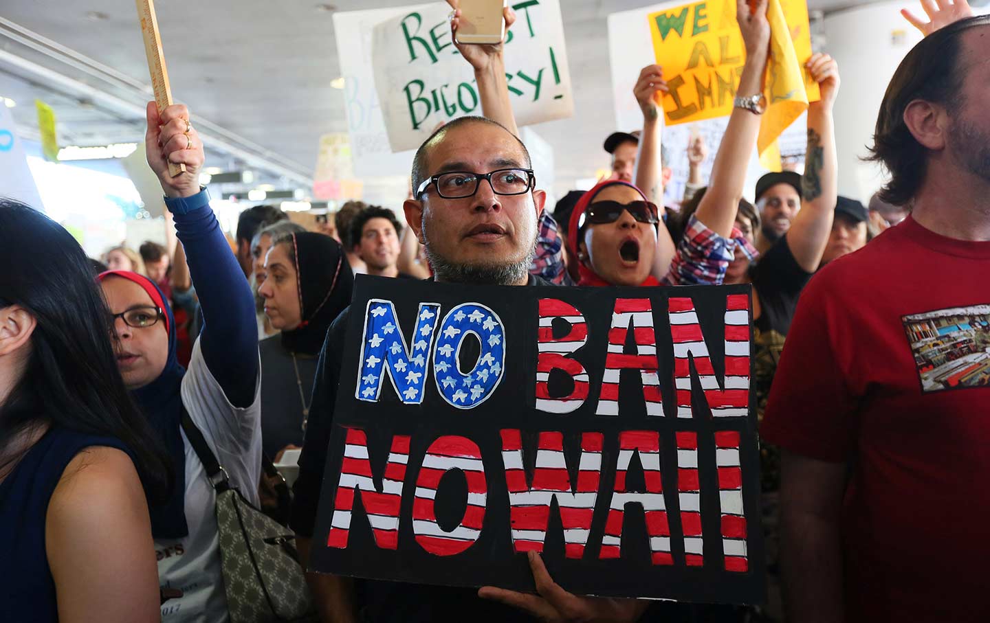 Trump Protest LAX