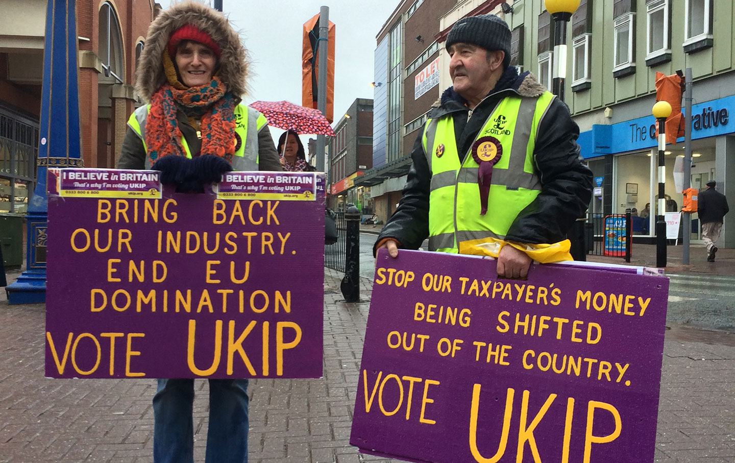 Citizens of Stoke-on-Trent campaigning for UKIP
