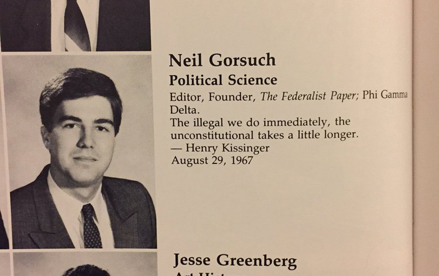 About That Kissinger Quote Neil Gorsuch Likes…