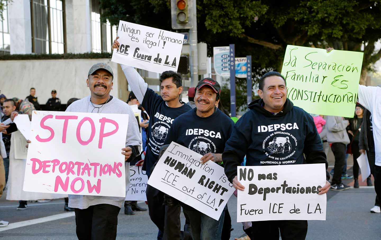 Immigration protesters