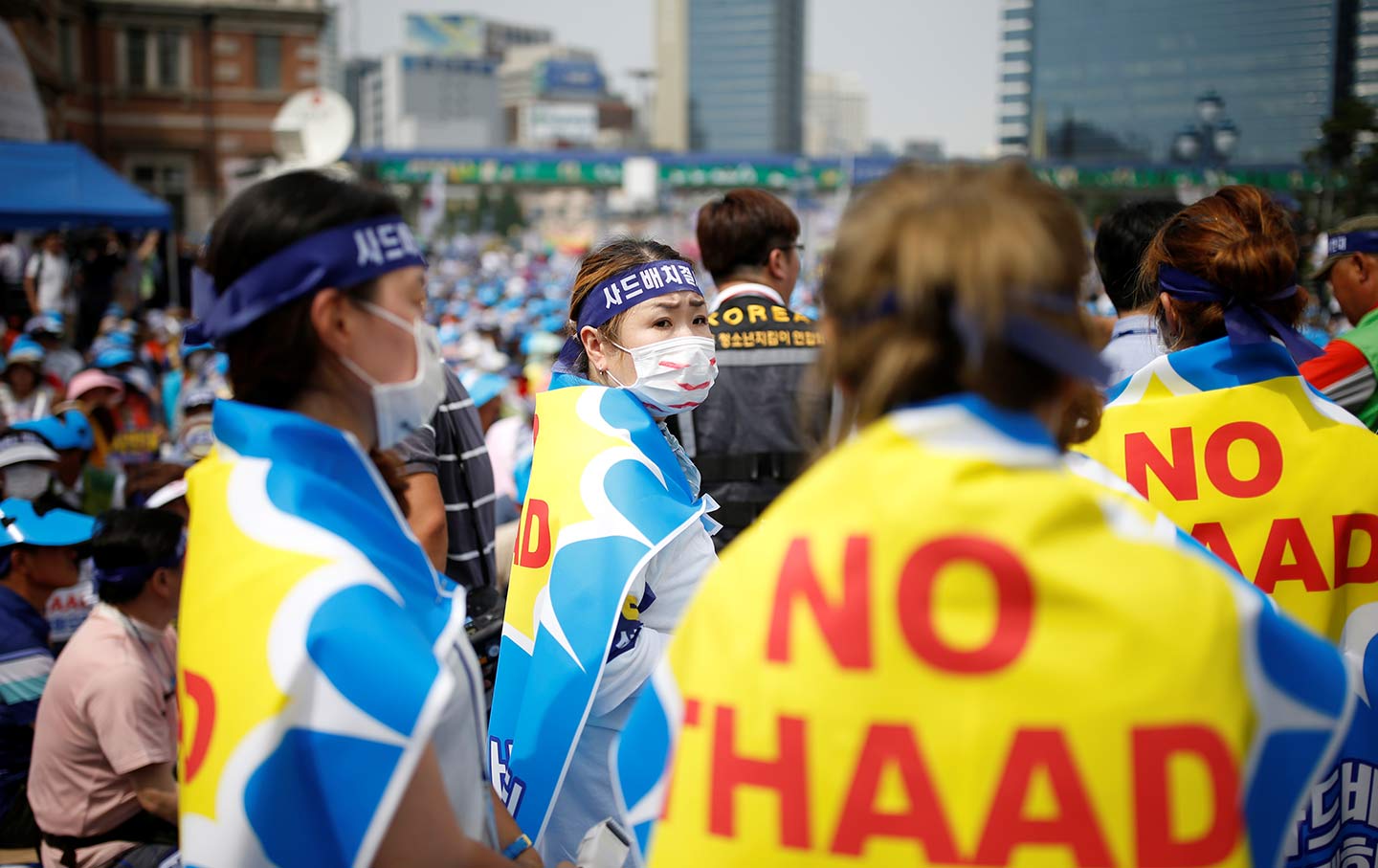 Seoungju residents protest THAAD Missile Defense System