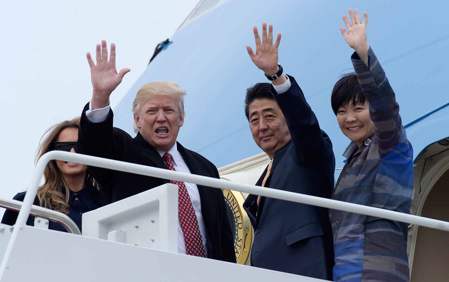 Trump and Shinzo Abe