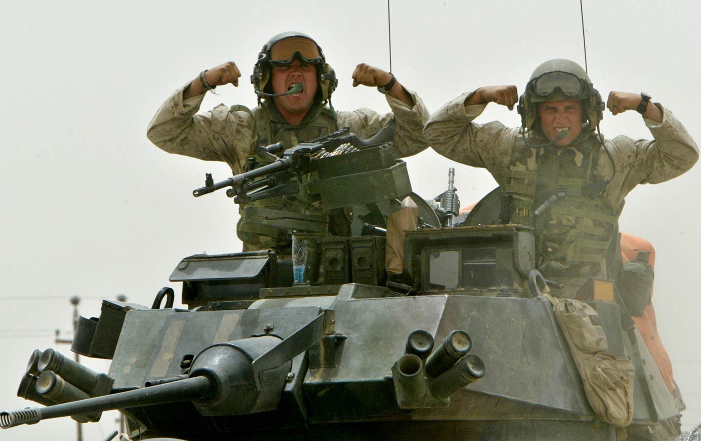 US marines outside of Falluja in 2004.