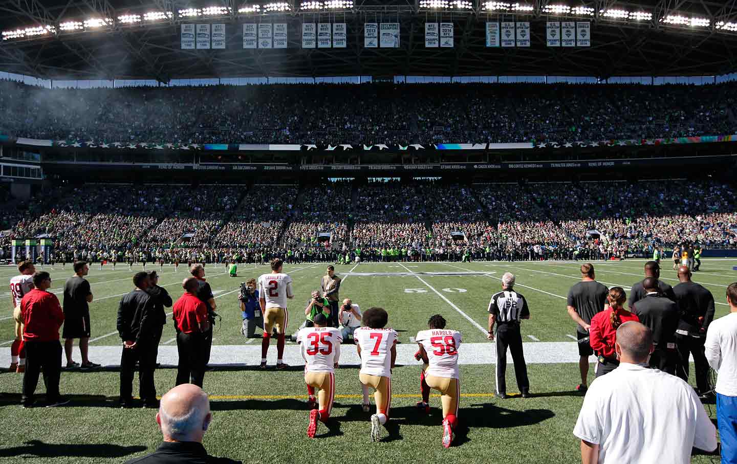 Colin Kaepernick, Eric Reid and Eli Harold