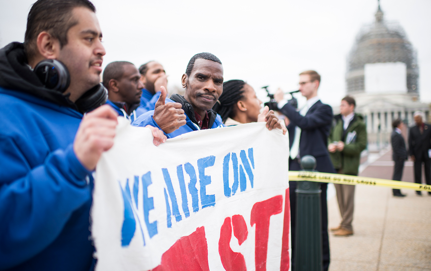 Federal contract workers on strike