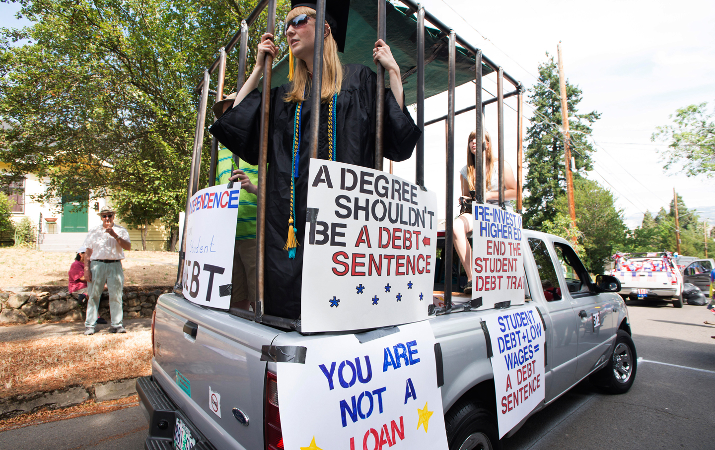 Student debt protest