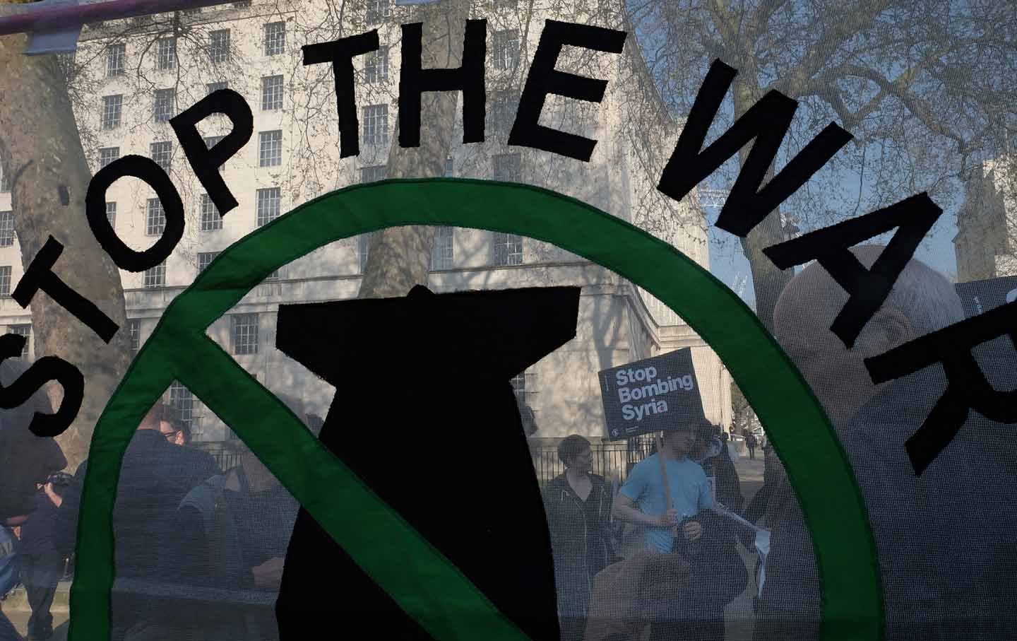 London protest against militarism in Syria