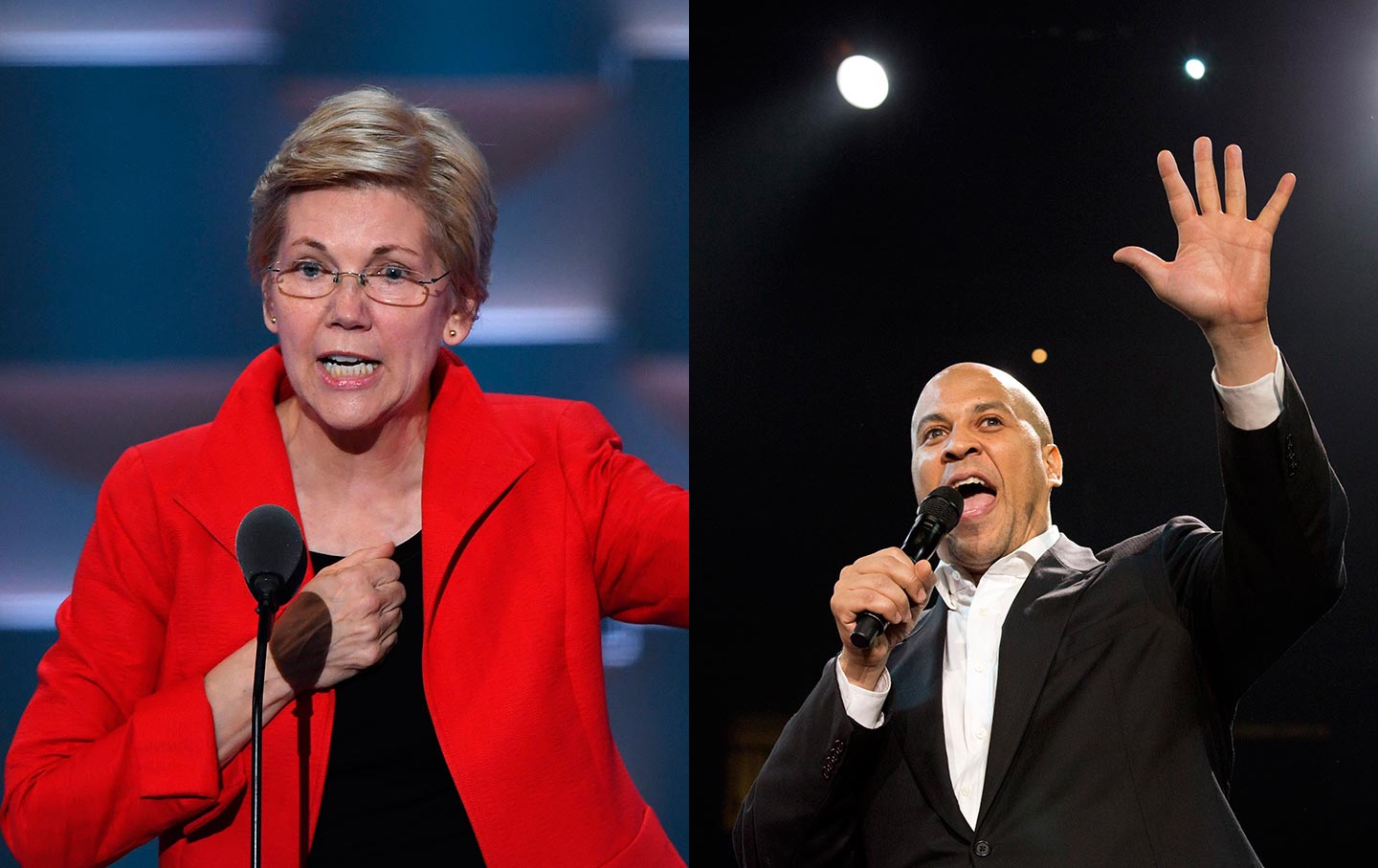 Cory Booker and Elizabeth Warren