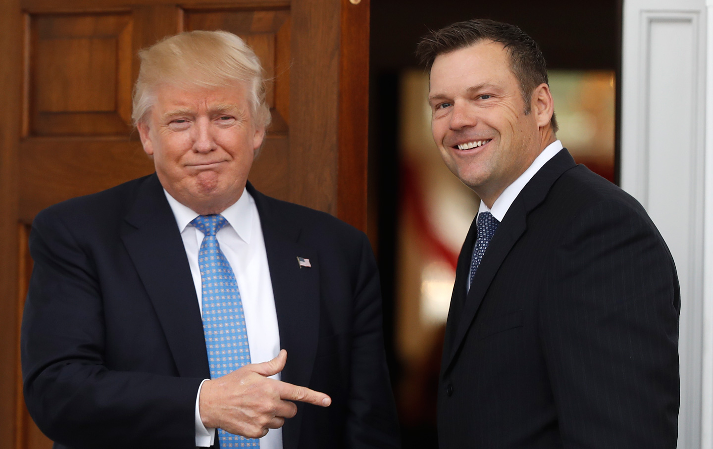 Donald Trump and Kris Kobach