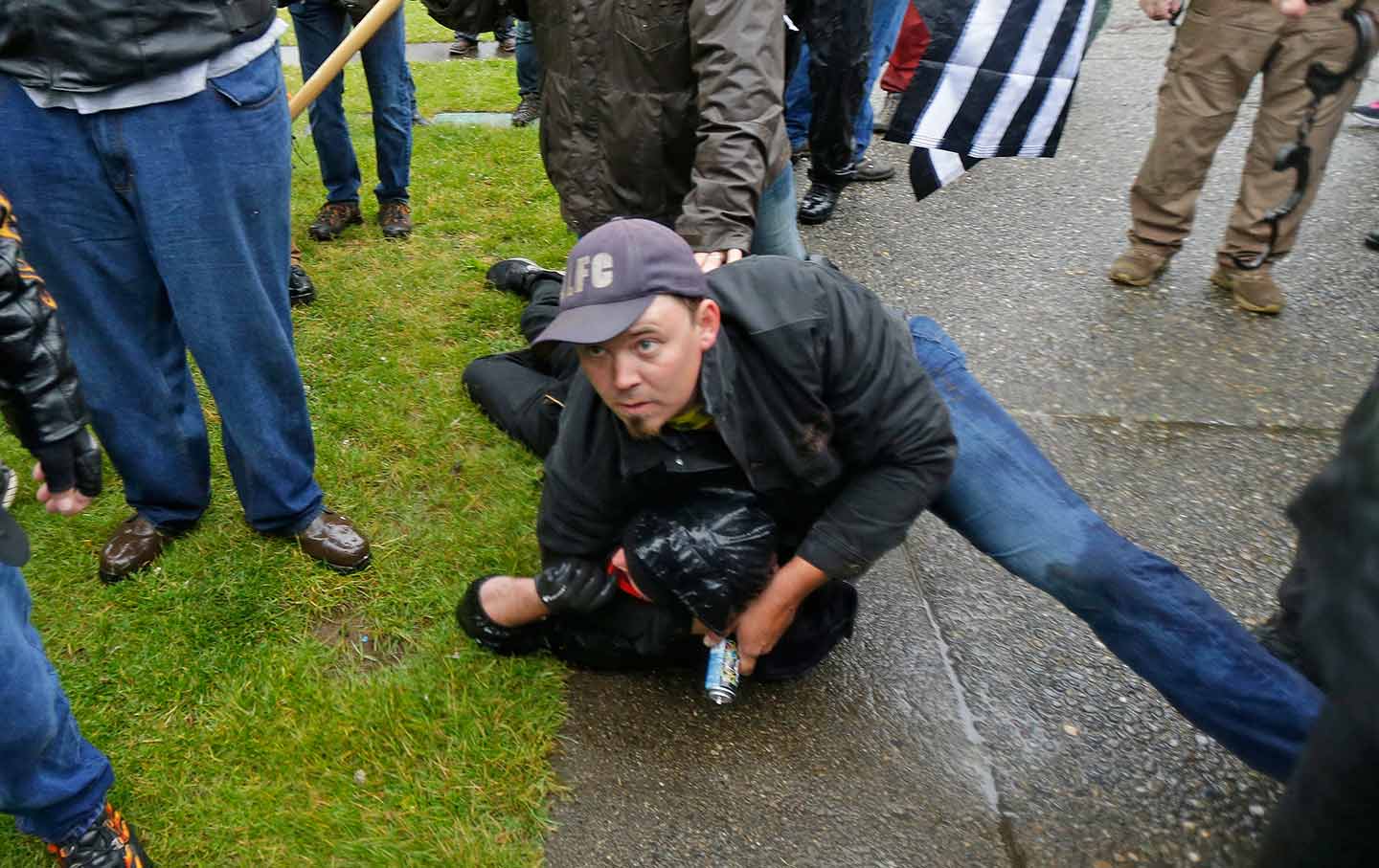 Evergreen Far Right Protest