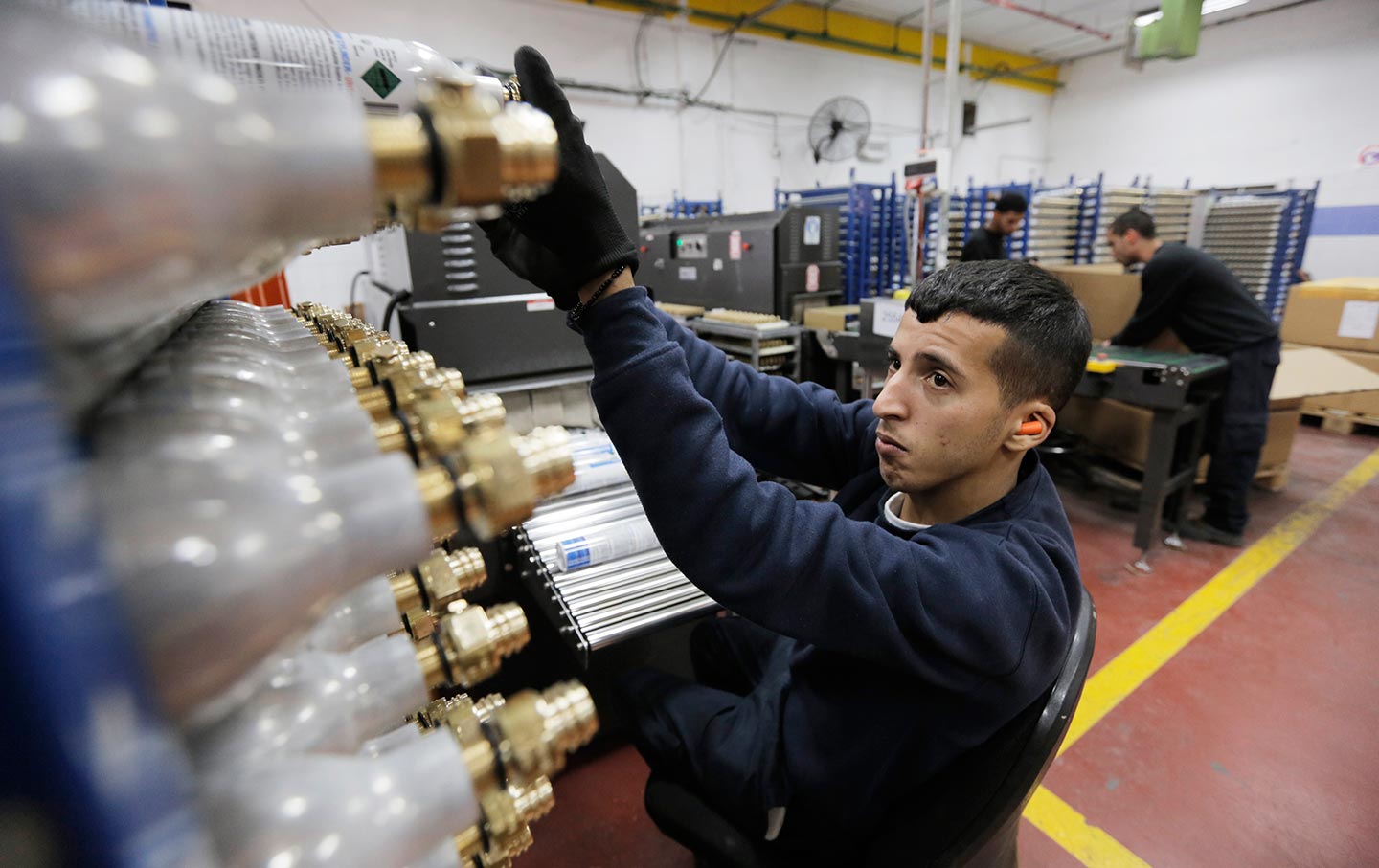 Palestinian Worker at SodaStream Factory, West Bank