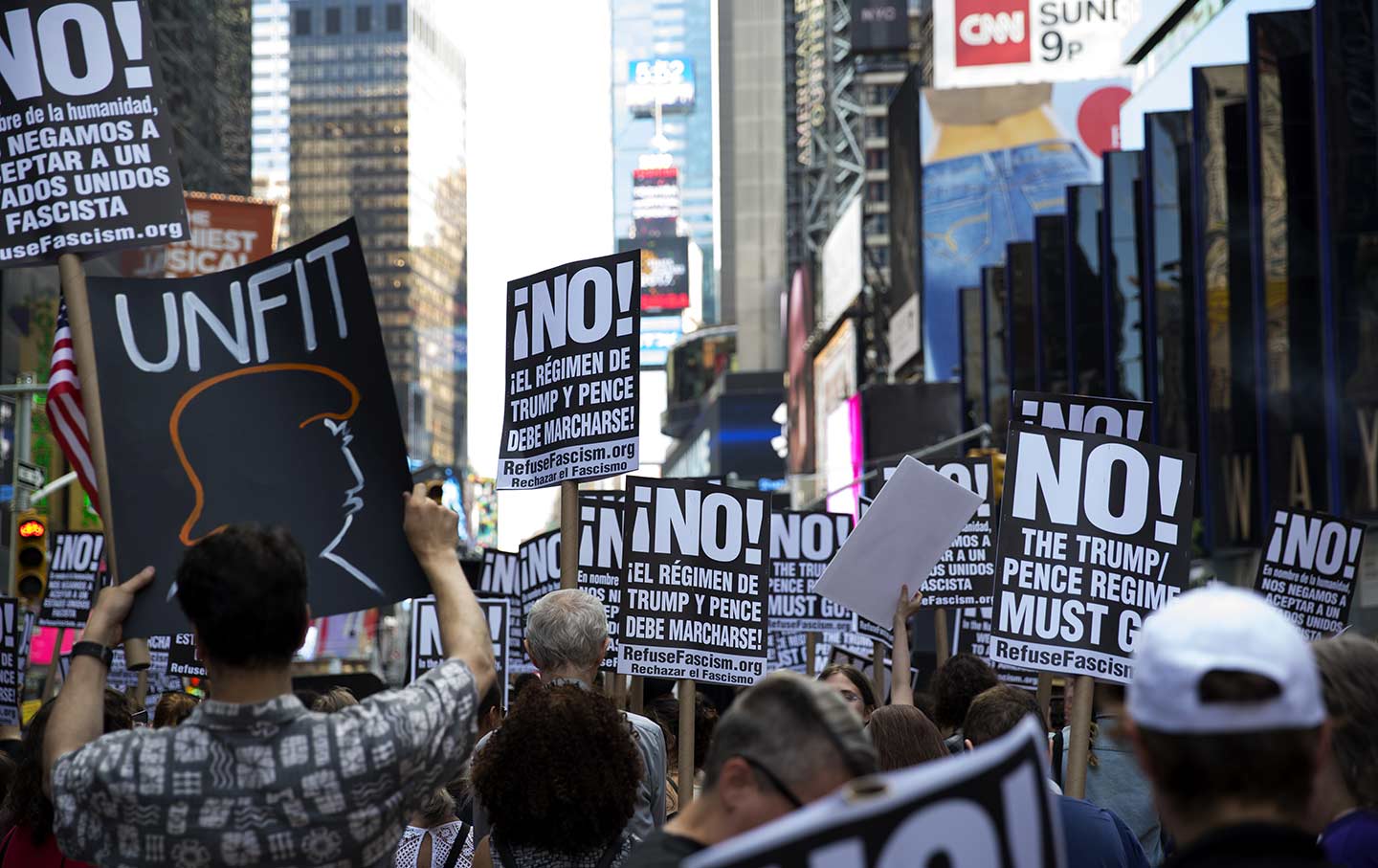Anti-Trump protest in NYC