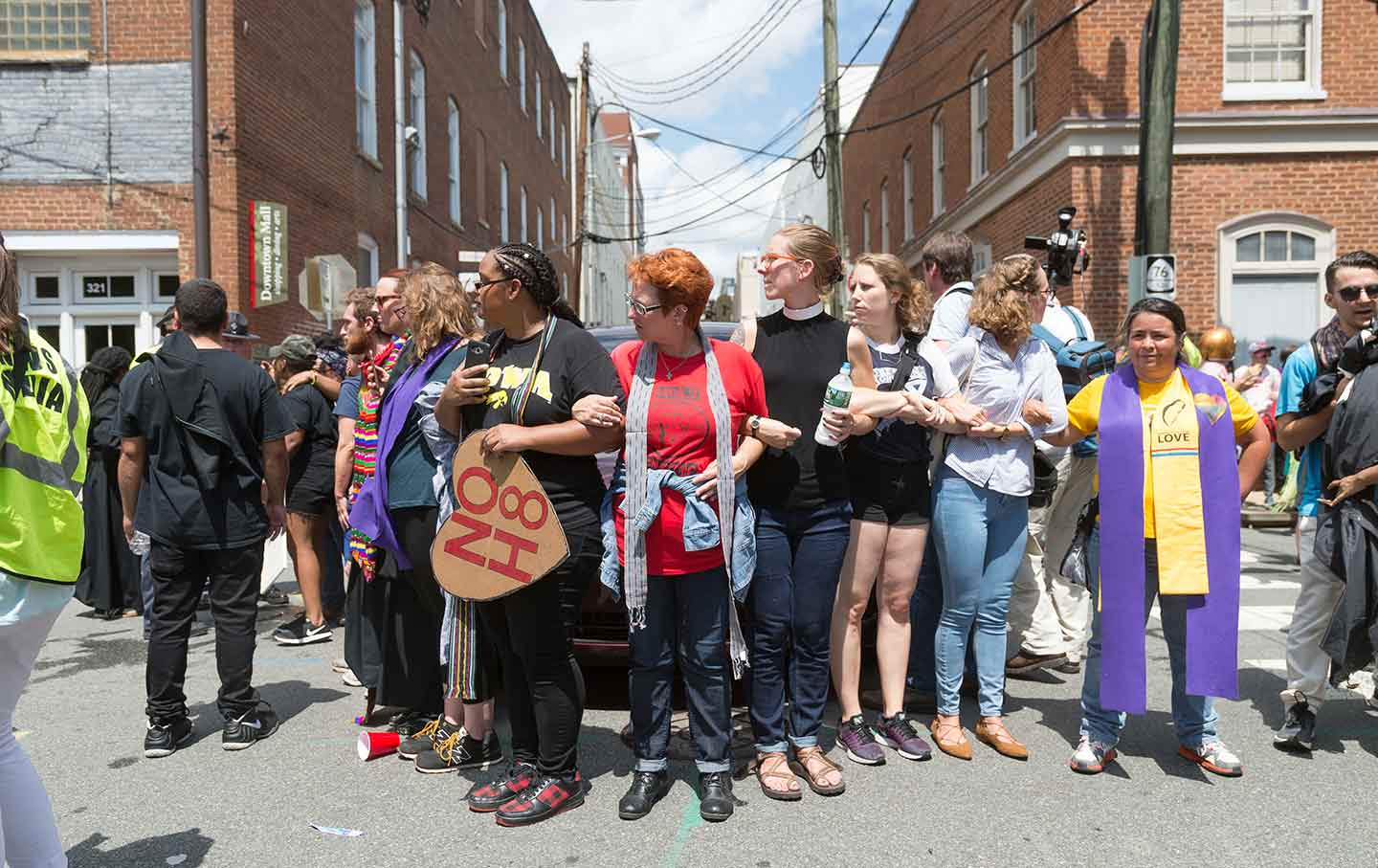 Charlottesville counter-protesters