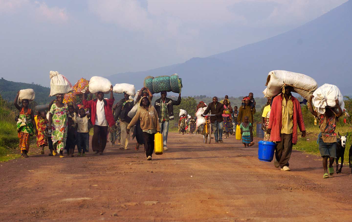 Displaced Congolese families