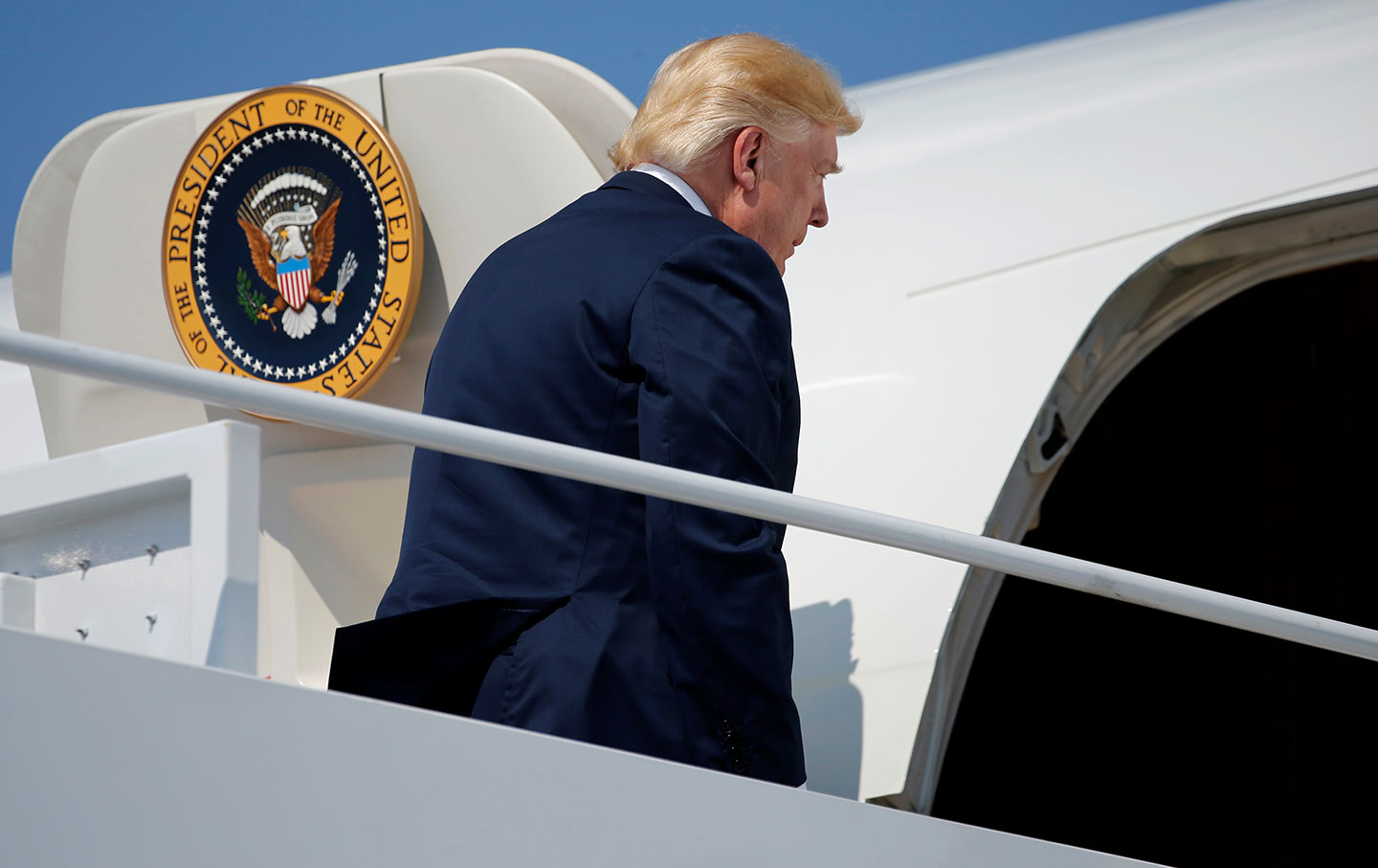 Trump on Air Force One