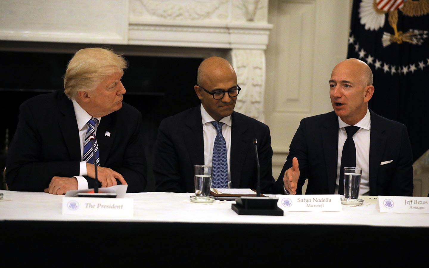 Trump Bezos Amazon