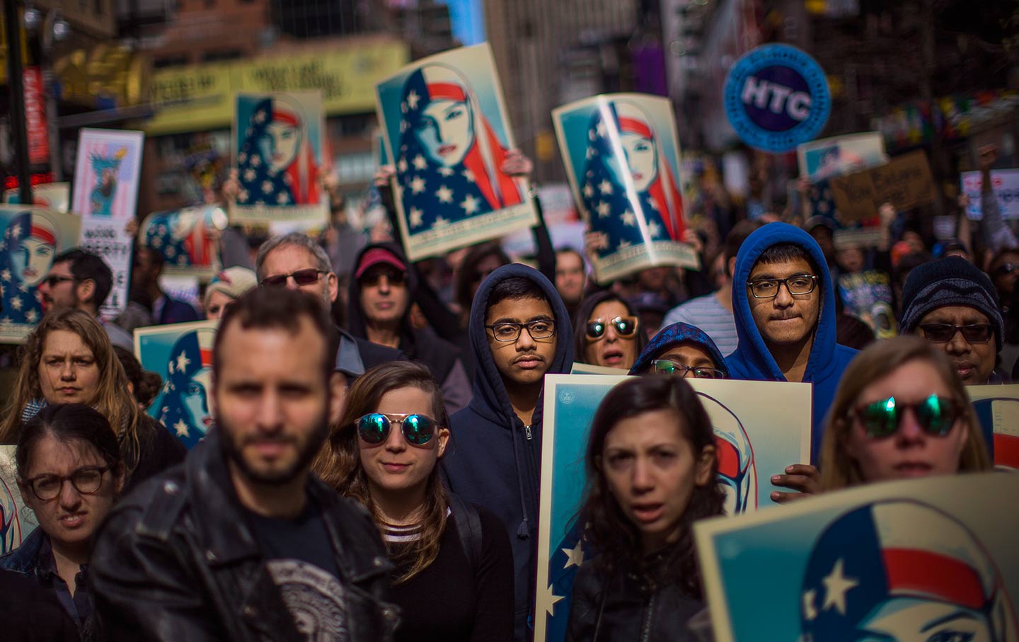 A rally to support Muslim Americans