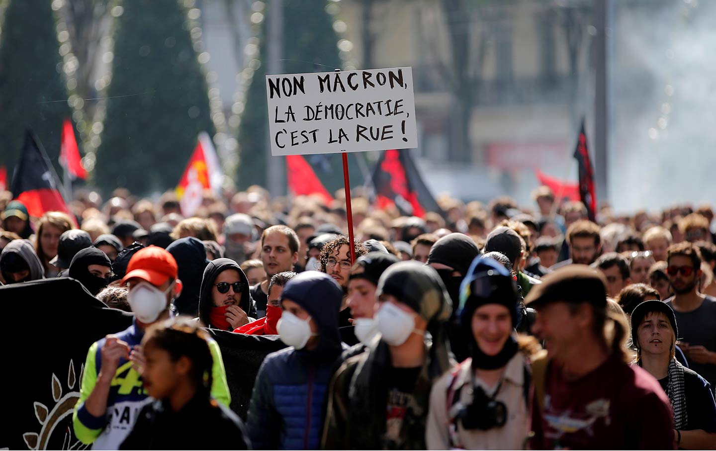 Macron protest