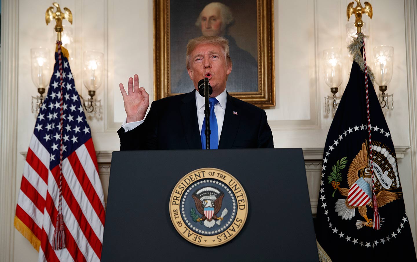 Donald Trump makes statement on Iran