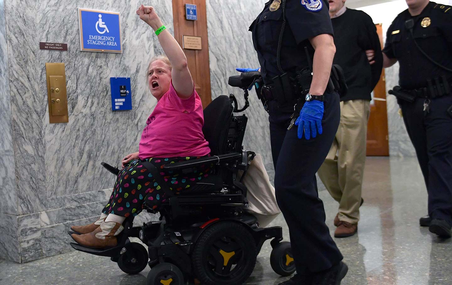 GOP repeal protester