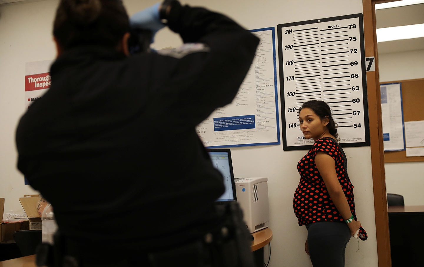 A pregnant woman seeking asylum