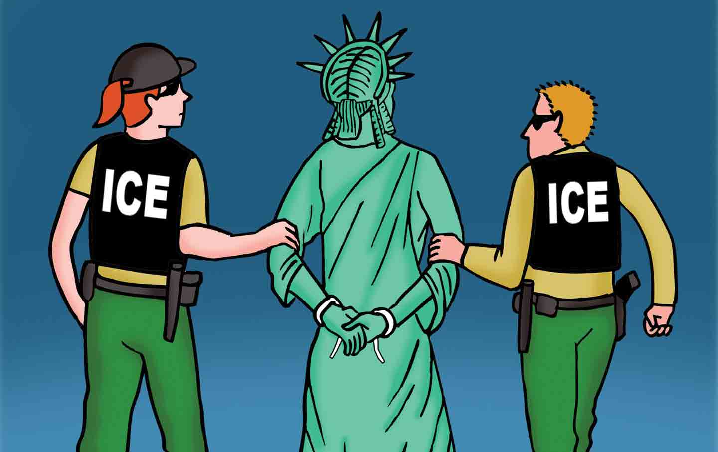 ICE Arrests Lady Liberty