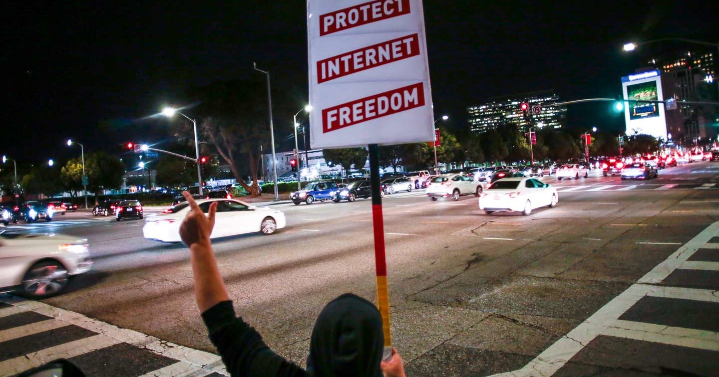 Net Neutrality protester