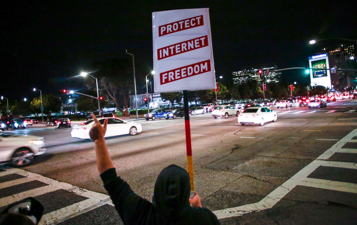Net Neutrality protester