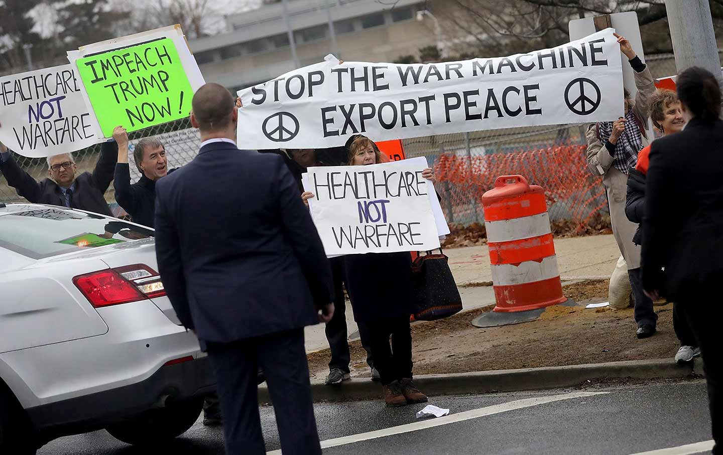 Trump War Protest Bethesda