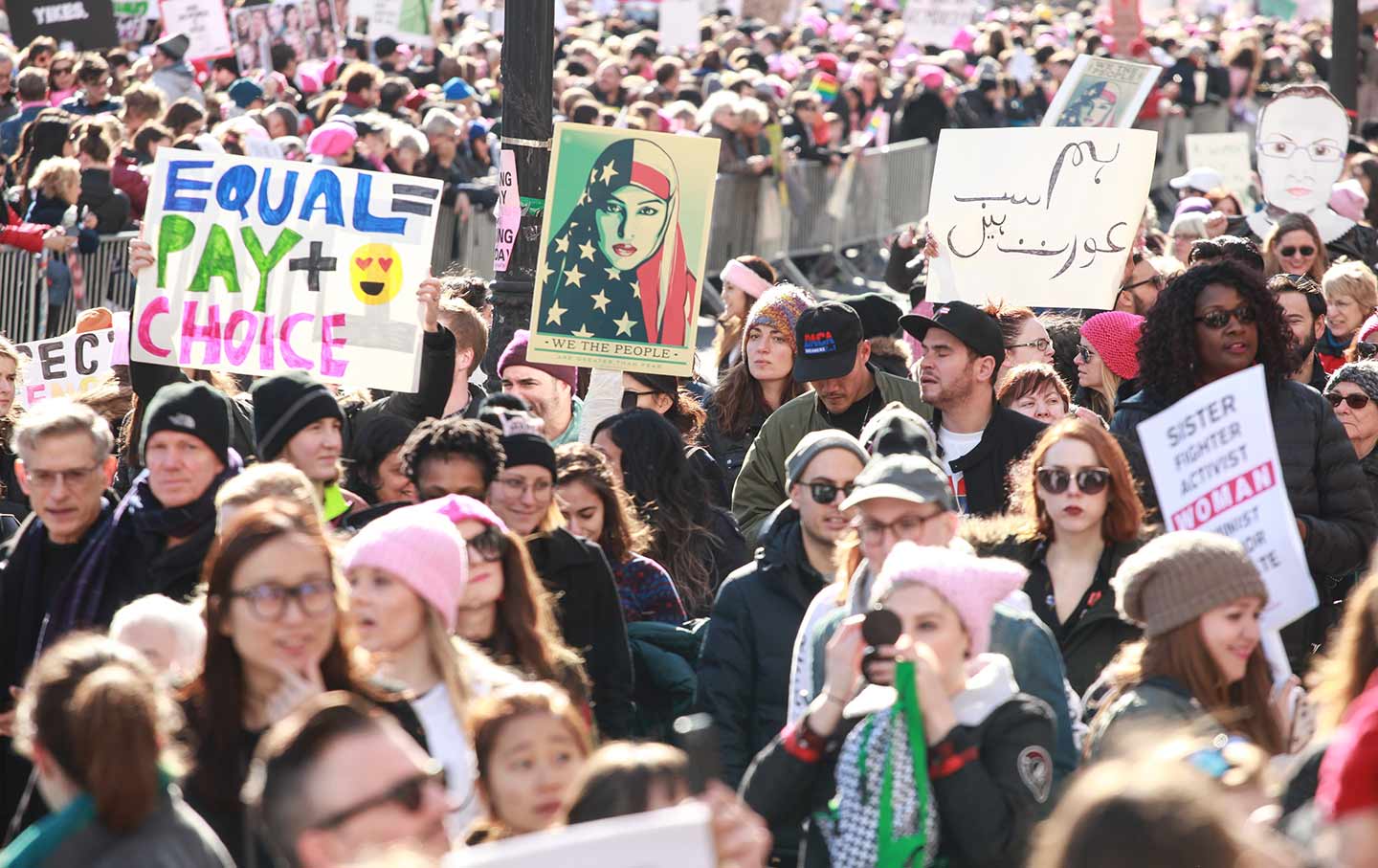 Women's March Crowd NYC 2018