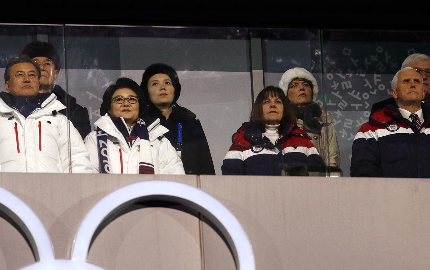 Moon, Pence, Kim Yo-jong Pyeongchang Olympics