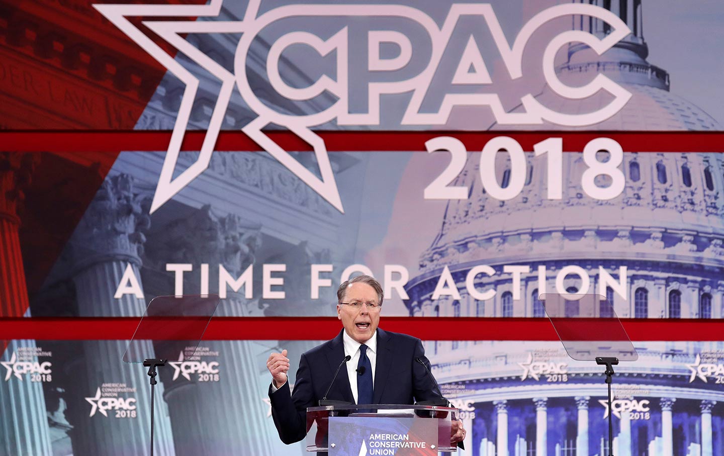 NRA head Wayne LaPierre speaks at CPAC 2018