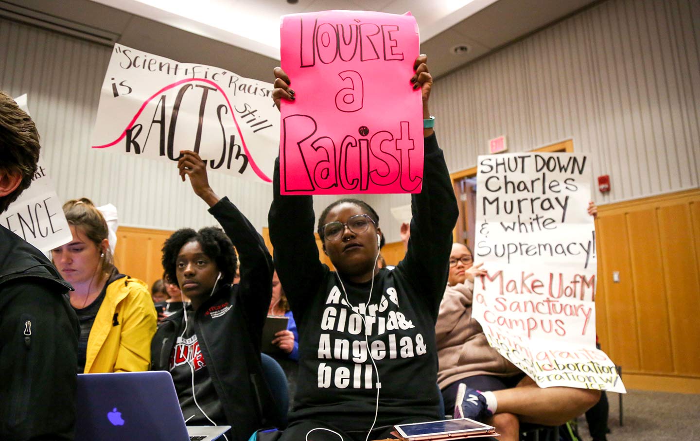 Students protest Charles Murray