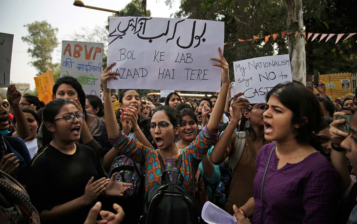 ABVP protests india saibaba
