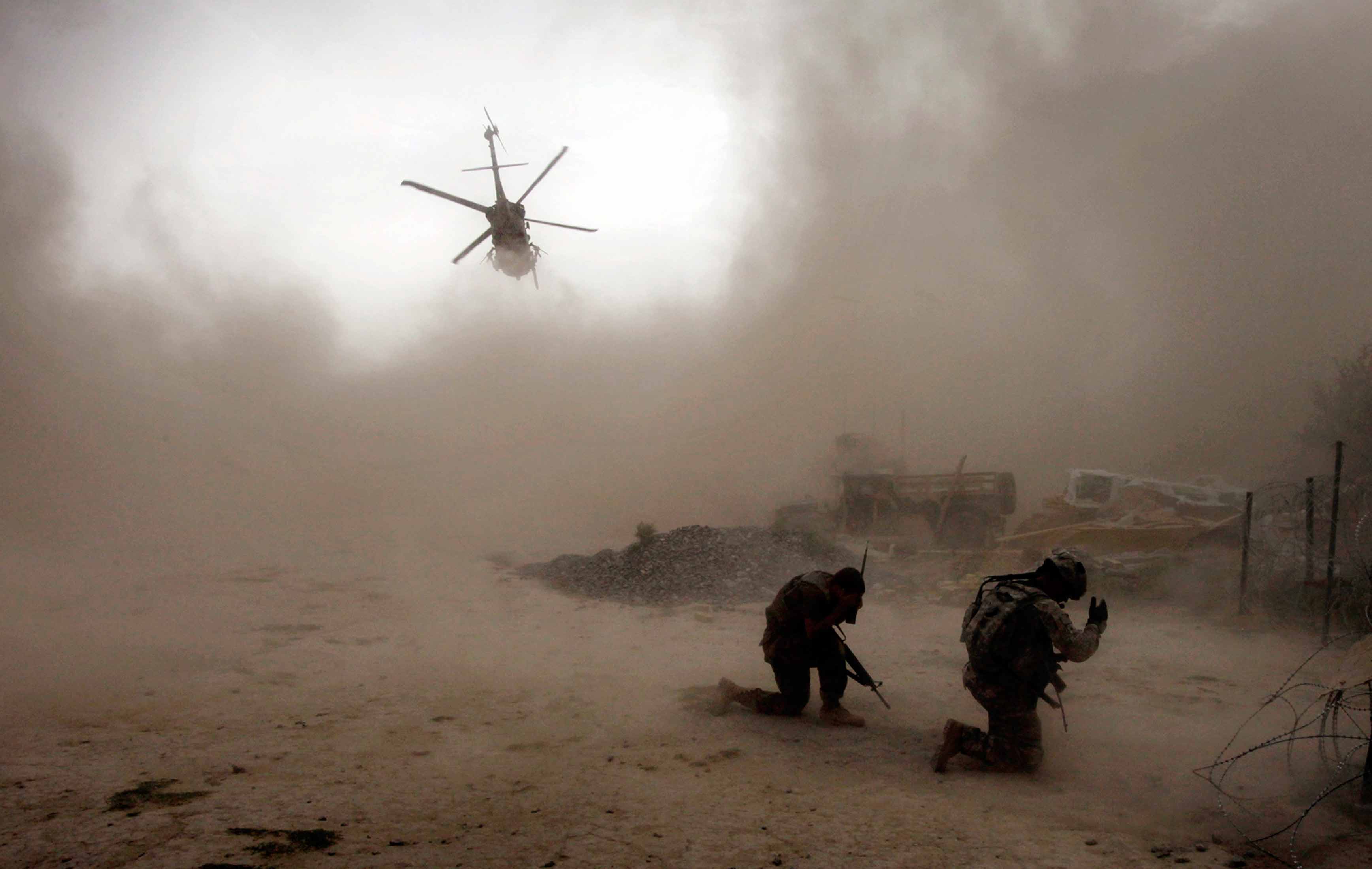 Afghanistan helicopter takes off