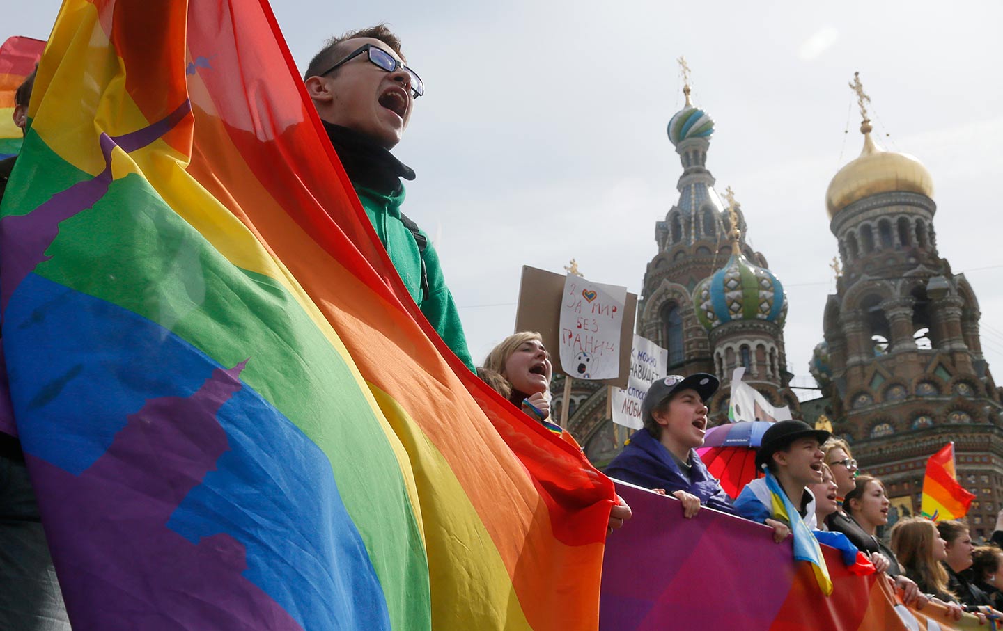 Gay Protestors in Russia