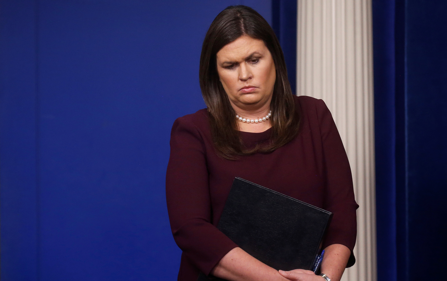 This One Time, Sarah Huckabee Sanders Won’t Back Up Trump