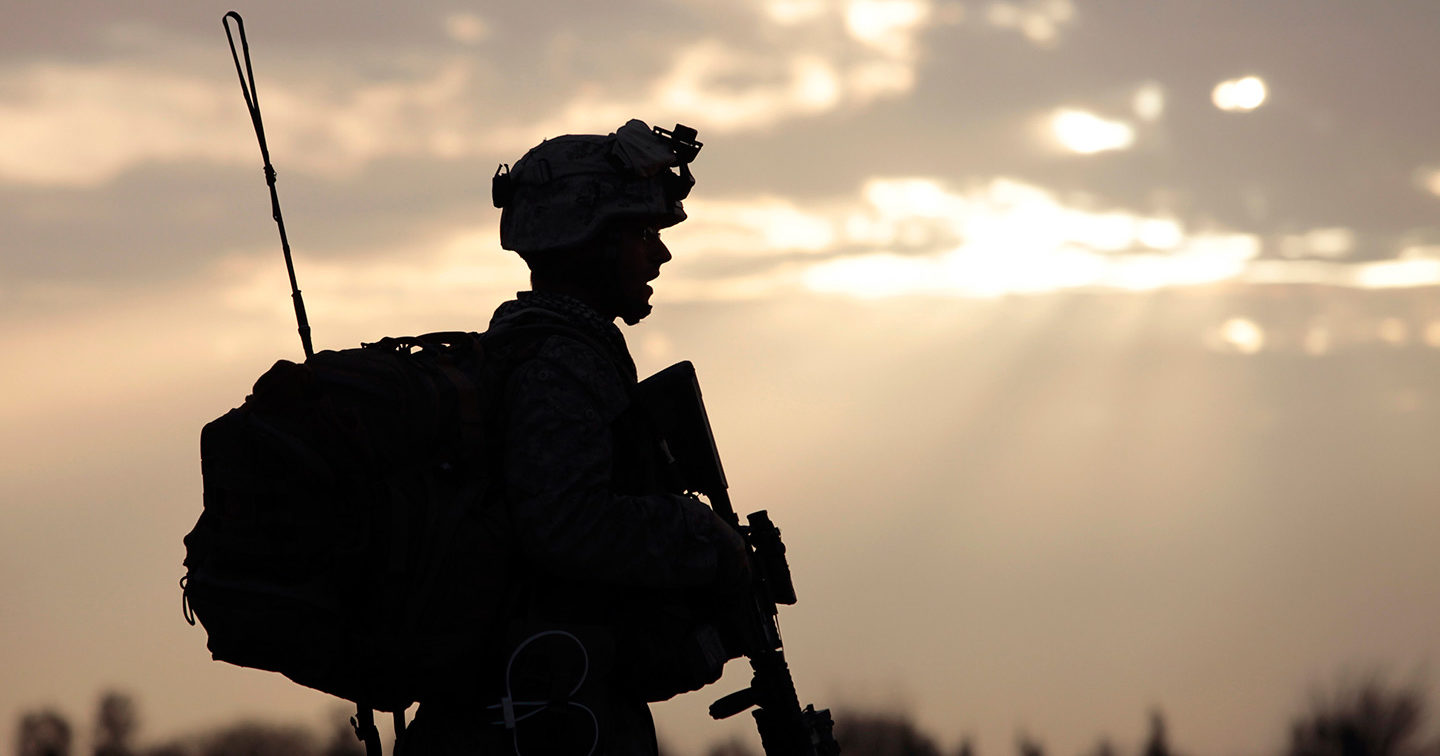 Afghanistan Soldier Sunset
