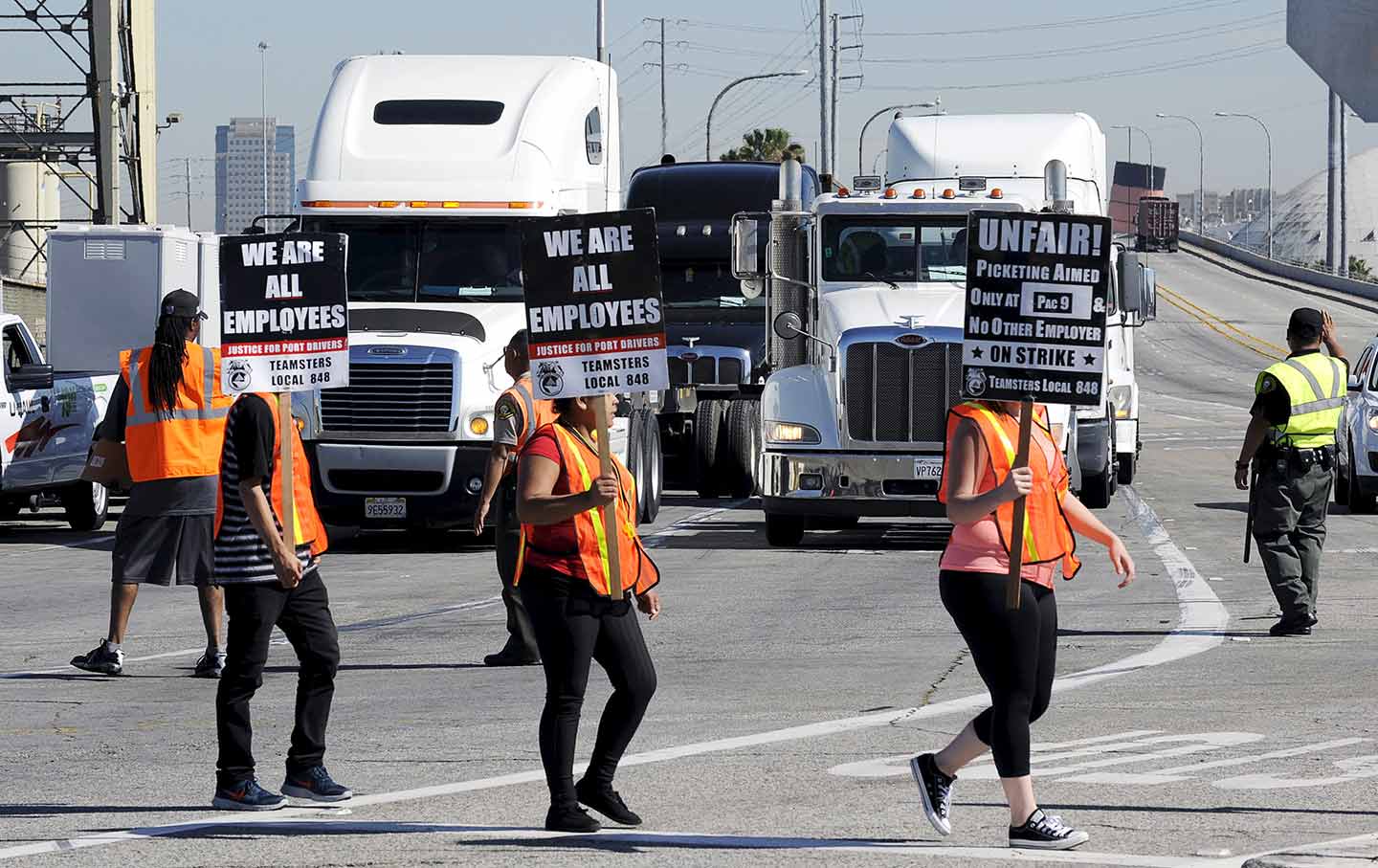 Port Truck Drivers Strike California