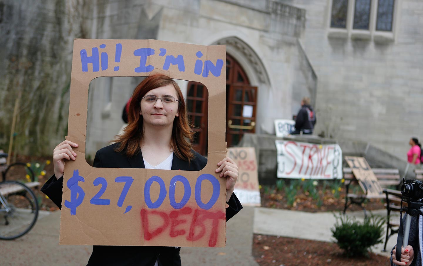 Student debt protest