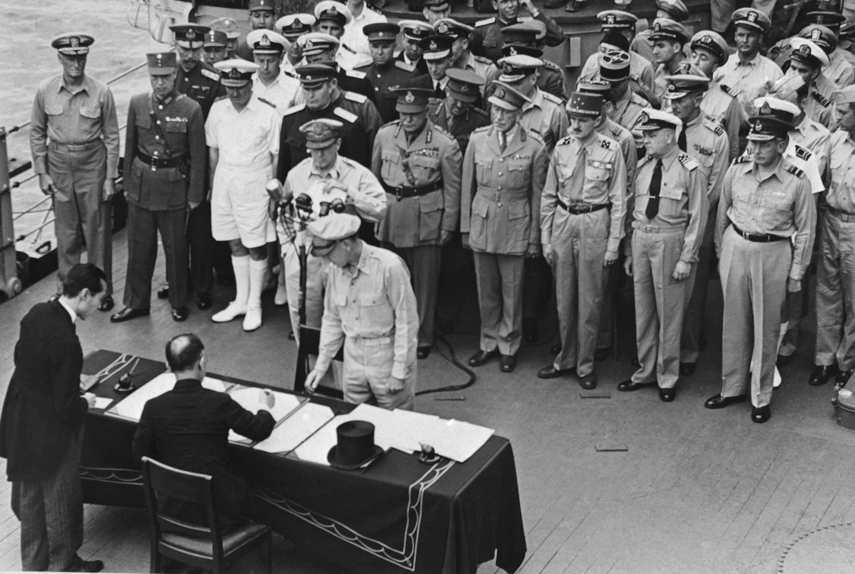 Japan Signing Surrender WWII