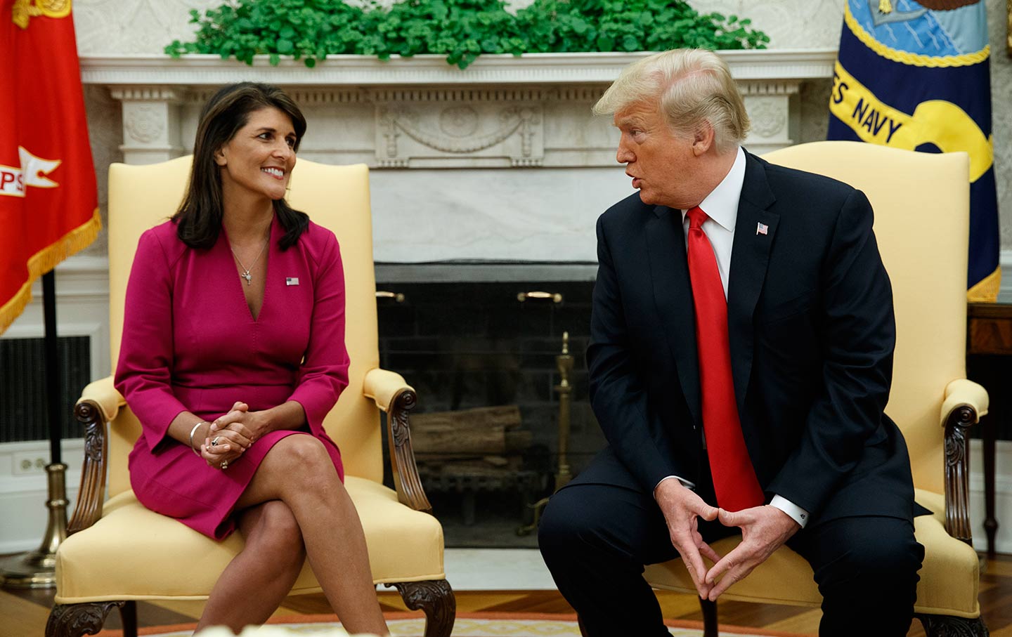 Nikki Haley departure meeting with Trump