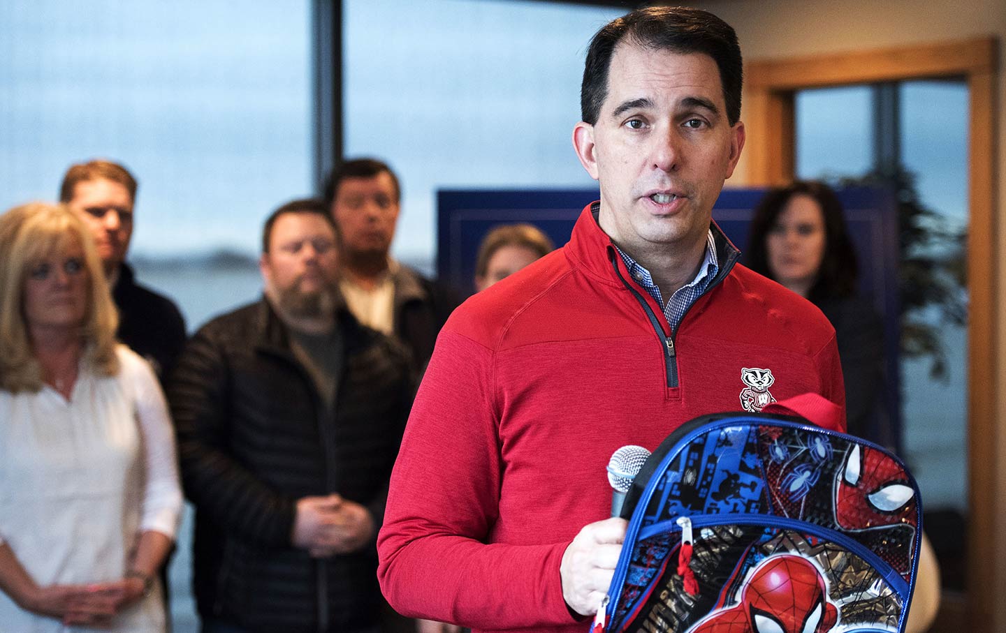 Scott Walker Spiderman backpack