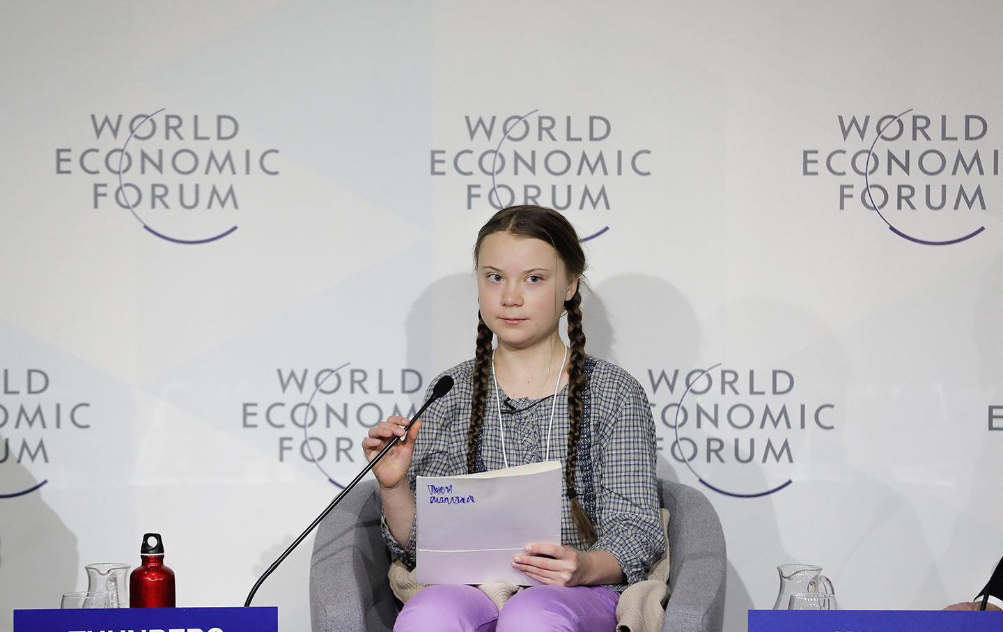 Greta Thunberg at Davos 2019