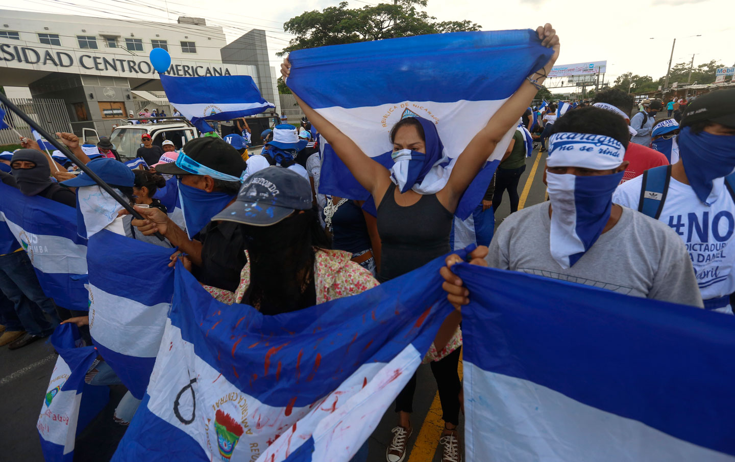 Anti-government protesters march