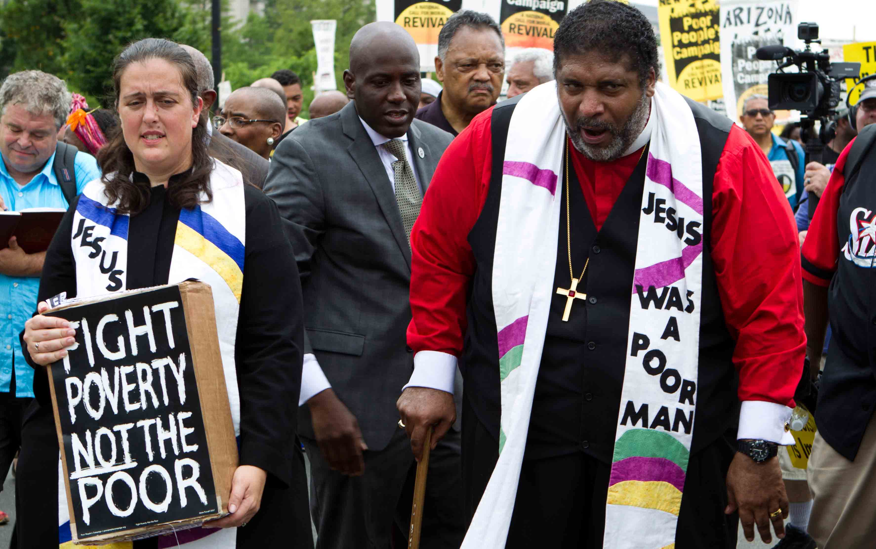 Reverend Dr. Theoharis at rally