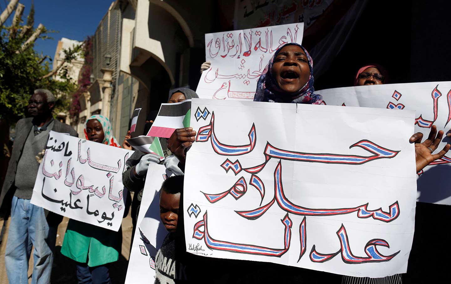 Sudanese Women Protesting