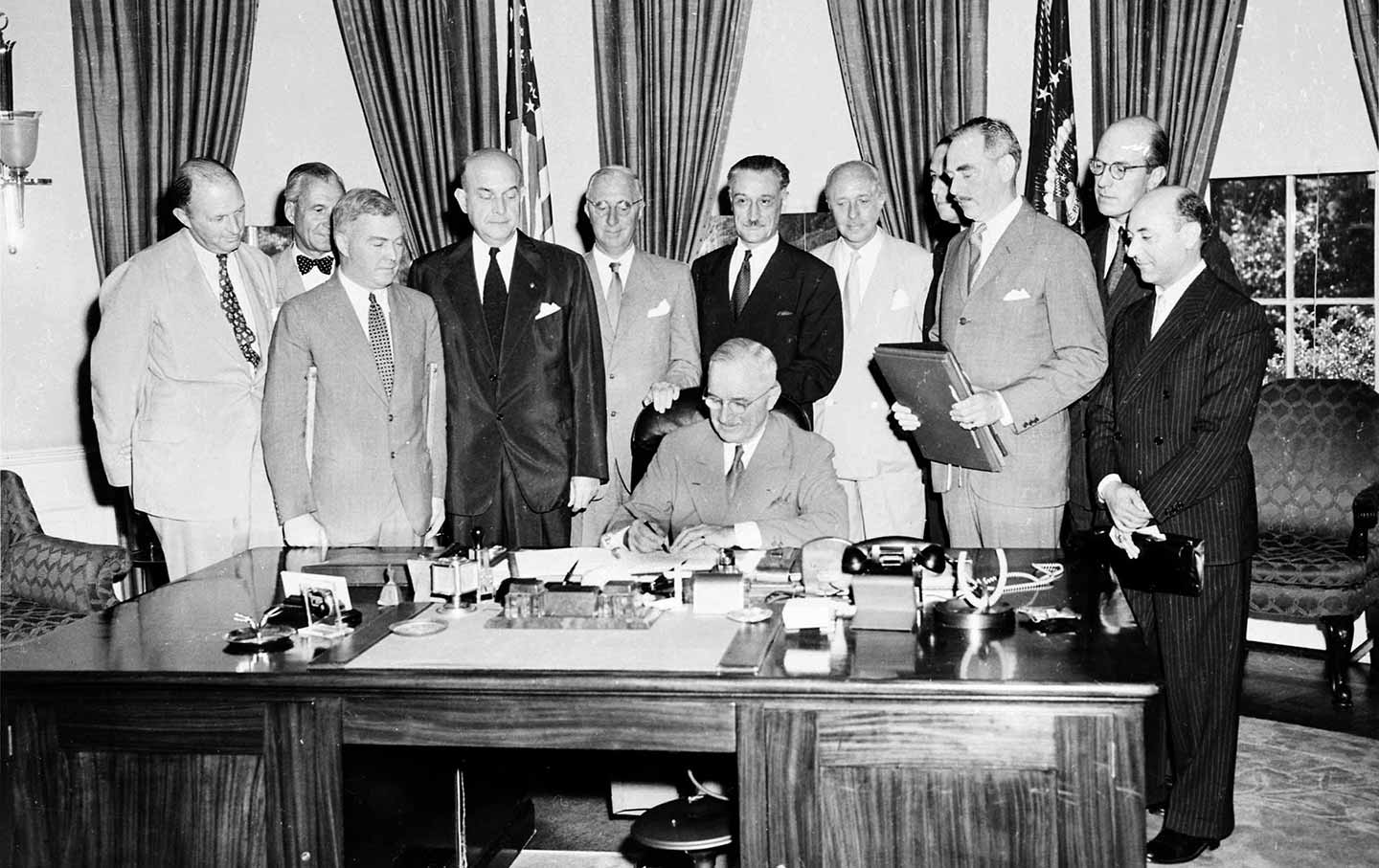 Truman signs the North Atlantic Treat in 1949