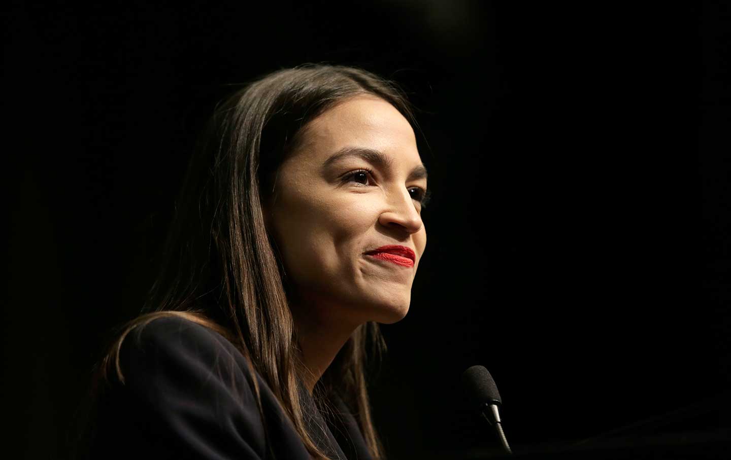 AOC Smiling